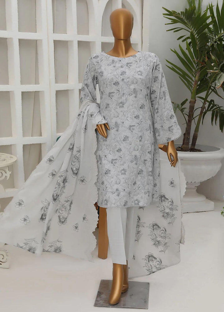 Dhagakari By HZ Textiles Embroidered Cotton Suits Unstitched 3 Piece HZ23DG PDK-47 - Formal Collection