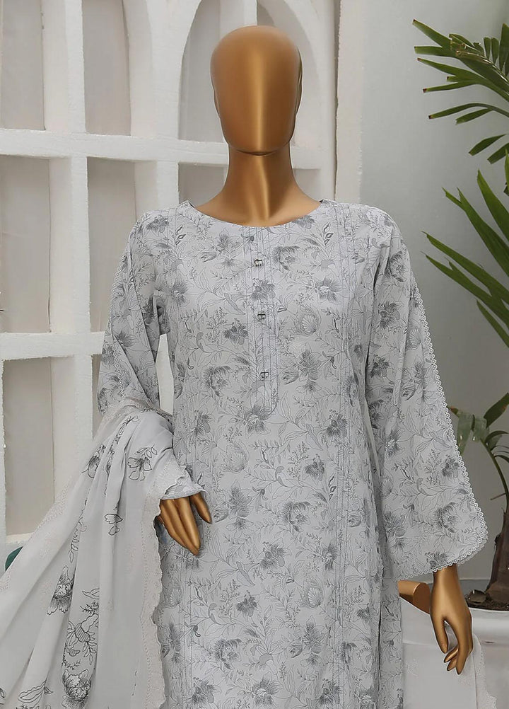 Dhagakari By HZ Textiles Embroidered Cotton Suits Unstitched 3 Piece HZ23DG PDK-47 - Formal Collection