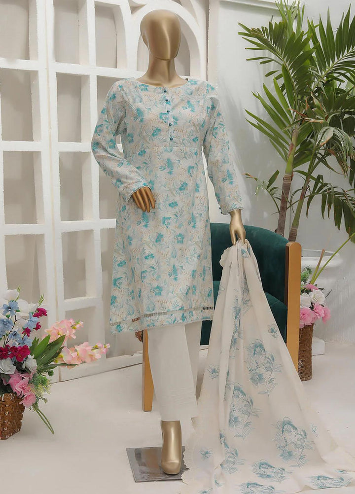 Dhagakari By HZ Textiles Embroidered Cotton Suits Unstitched 3 Piece HZ23DG PDK-48 - Formal Collection