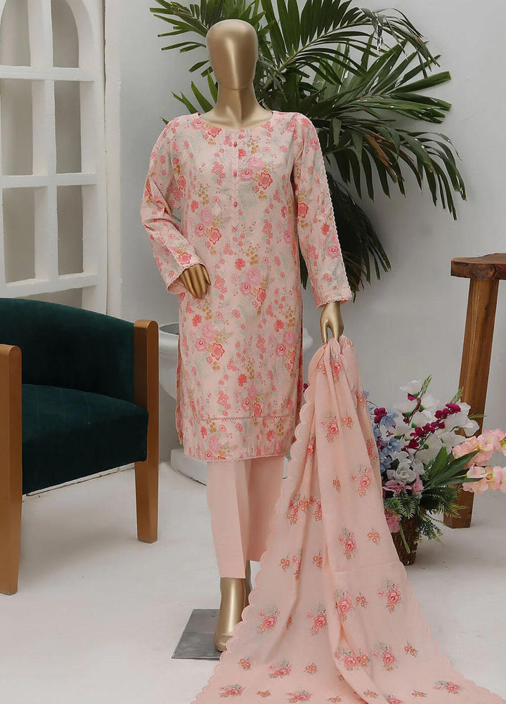 Dhagakari By HZ Textiles Embroidered Cotton Suits Unstitched 3 Piece HZ23DG PDK-49 - Formal Collection