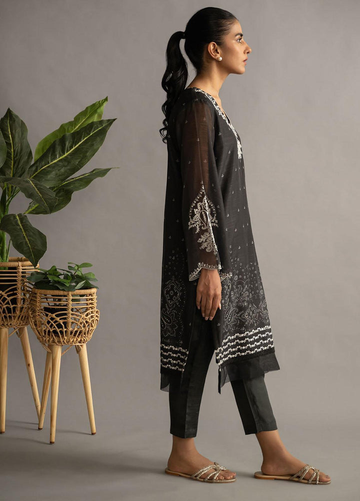 Dhanak Casual Pret Embroidered Munar 2 Piece Suit DC-2071 BLACK