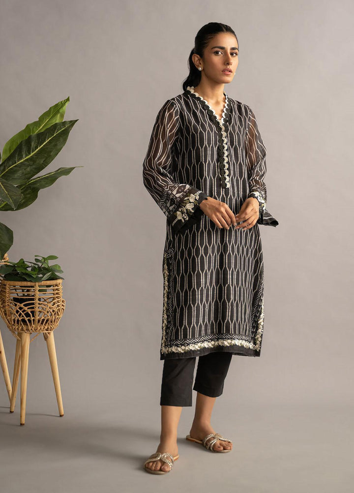 Dhanak Casual Pret Embroidered Munar 2 Piece Suit DC-2074 BLACK