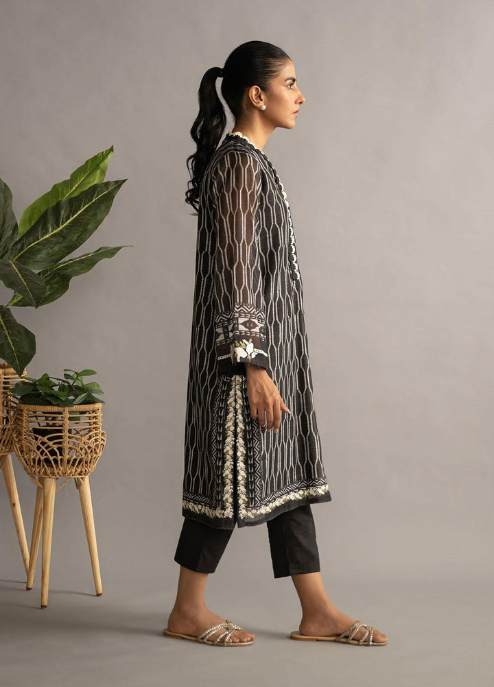 Dhanak Casual Pret Embroidered Munar 2 Piece Suit DC-2074 BLACK