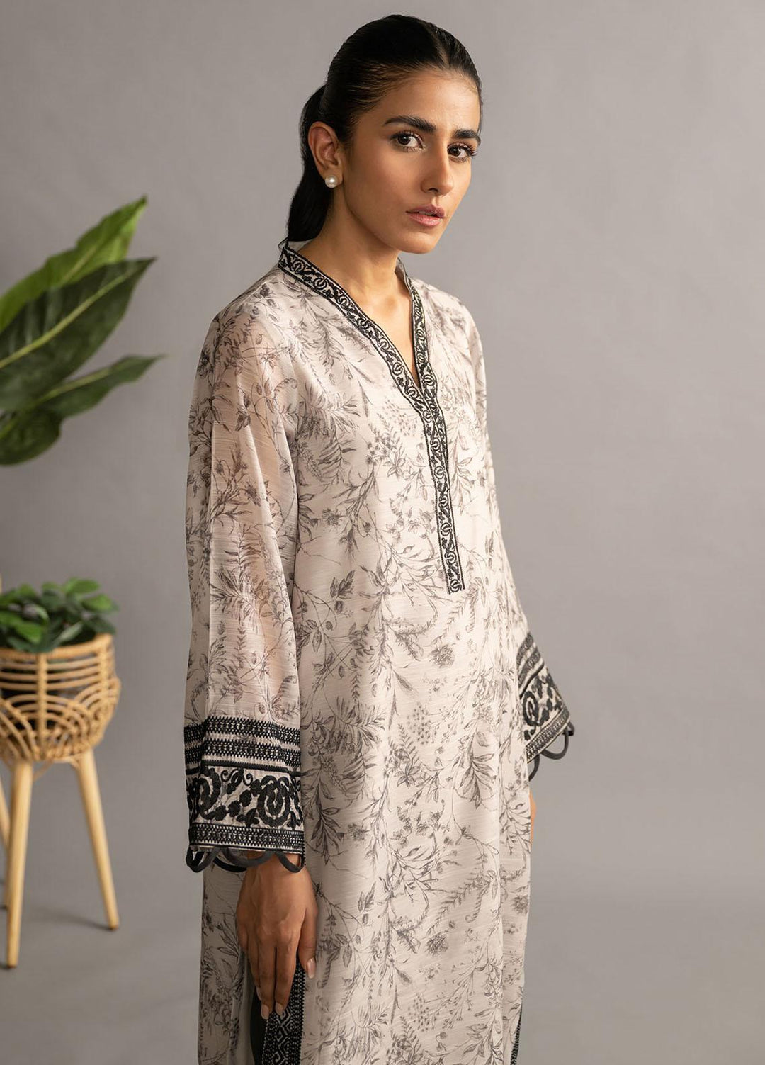 Dhanak Casual Pret Embroidered Munar 2 Piece Suit DC-2075 GREY