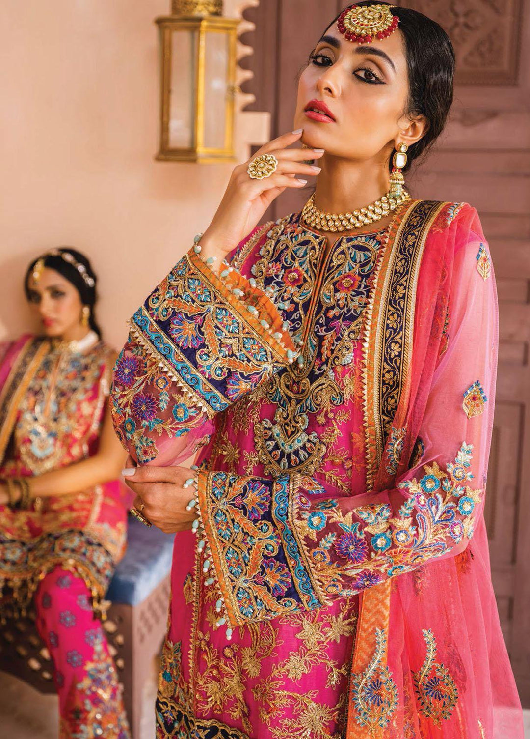 Dhanak By Anaya Embroidered Net Suits Unstitched 3 Piece AKC22M AKM22-02 Jahanara - Wedding Collection