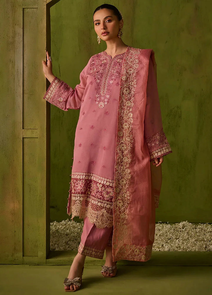 Dhanak Embroidered Khaadi Net Suits Unstitched 3 Piece SS24DU-3193 - Festive Collection