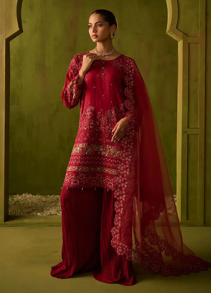 Dhanak Embroidered Munar Suits Unstitched 3 Piece SS24DU-3200 - Festive Collection