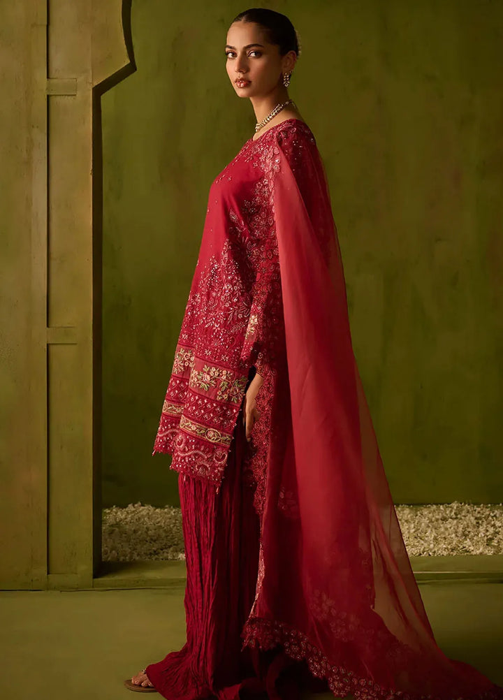 Dhanak Embroidered Munar Suits Unstitched 3 Piece SS24DU-3200 - Festive Collection