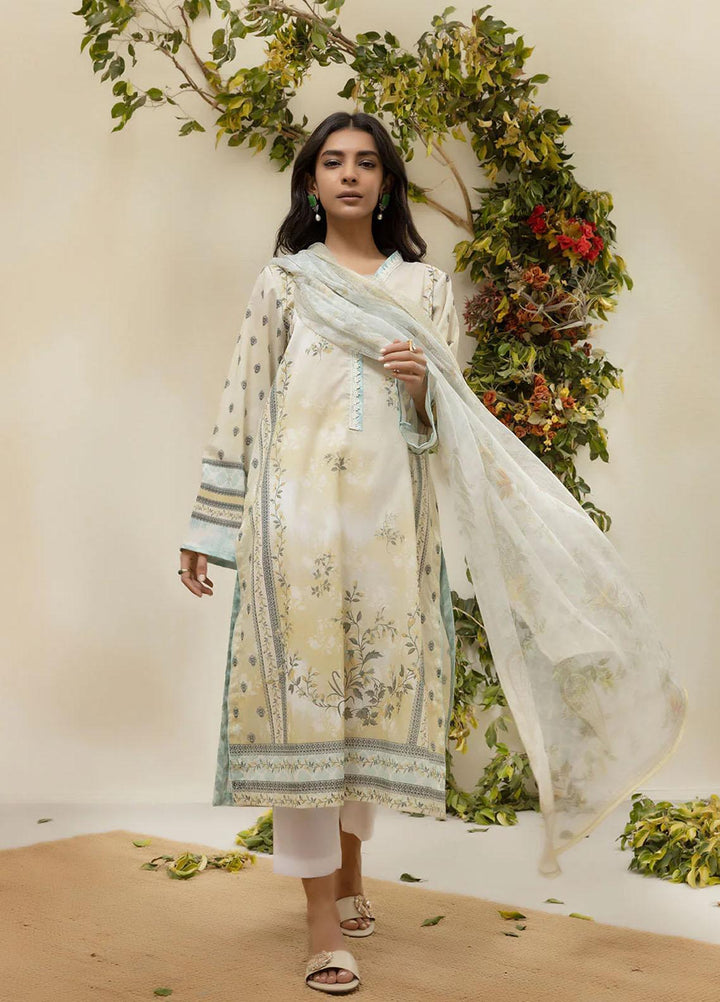 Everyday Basics By Dhanak Printed Lawn Suits Unstitched 3 Piece DU-3134 LEMON YELLOW - Summer Collection