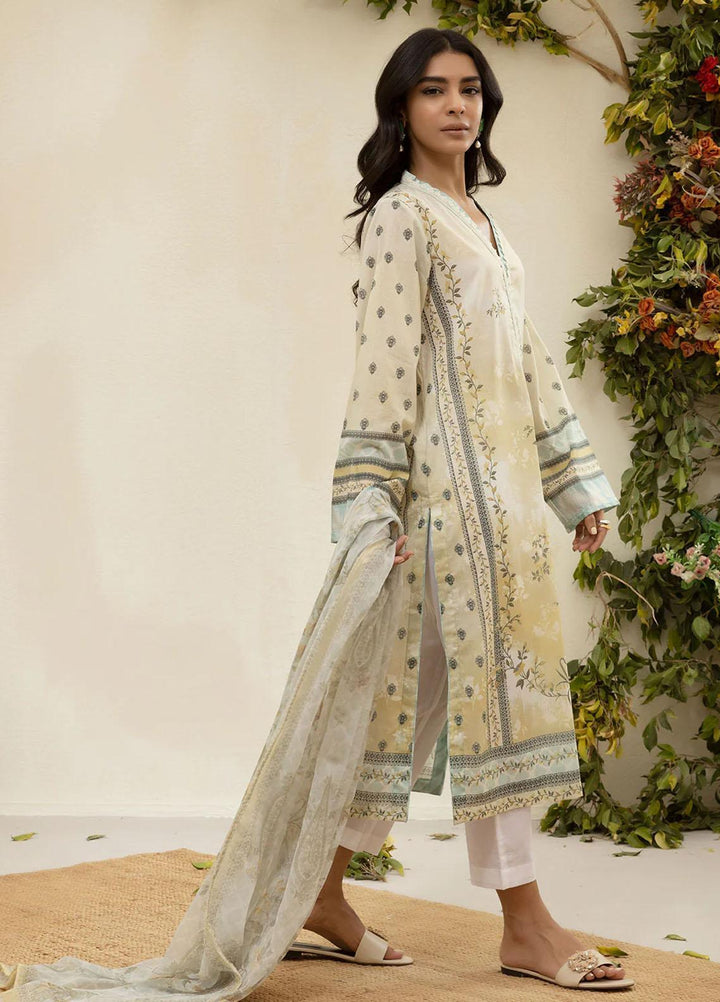 Everyday Basics By Dhanak Printed Lawn Suits Unstitched 3 Piece DU-3134 LEMON YELLOW - Summer Collection