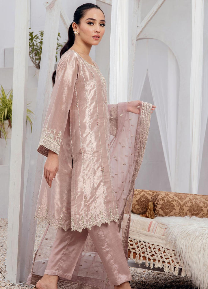 Dhanak Pret Luxury Organza 3 Piece DHK21F DL-0149 L-PINK