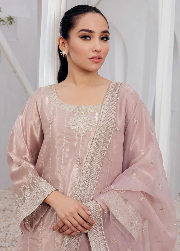 Dhanak Pret Luxury Organza 3 Piece DHK21F DL-0149 L-PINK