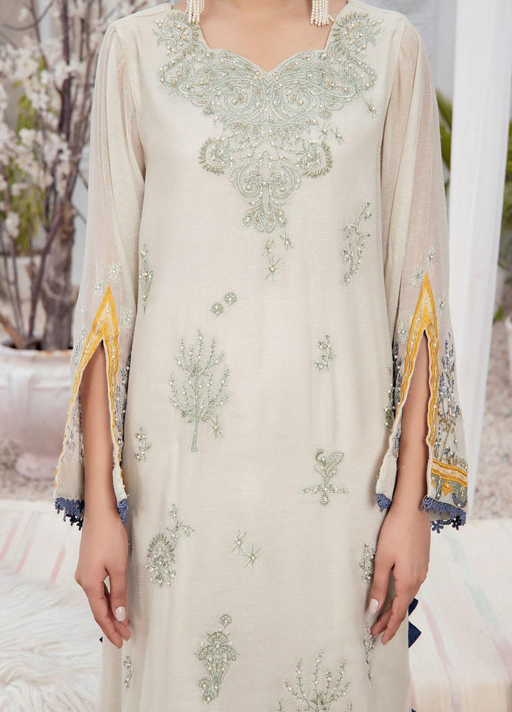 Dhanak Pret Luxury Khaadi Net 3 Piece DHK21F DL-0151 BEIGE