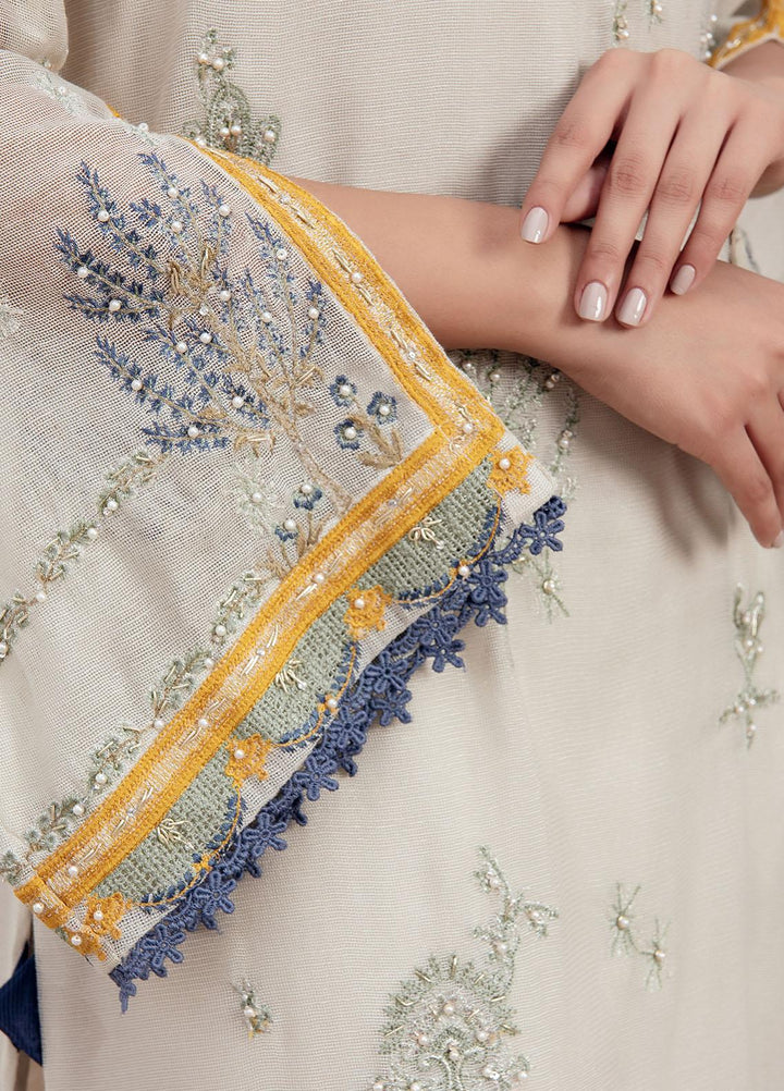 Dhanak Pret Luxury Khaadi Net 3 Piece DHK21F DL-0151 BEIGE