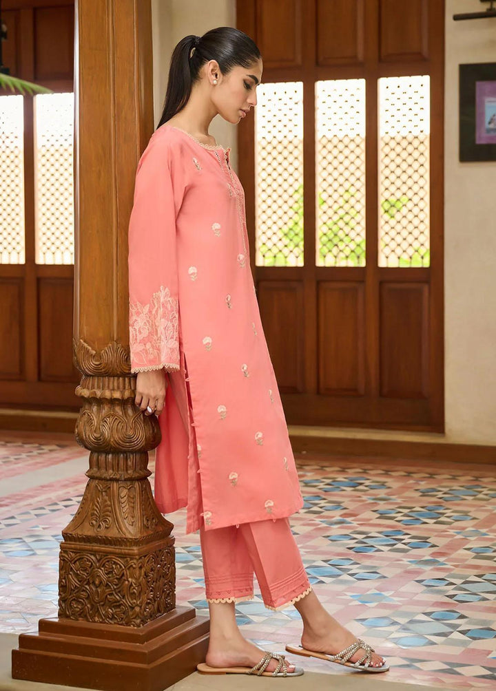 Dhanak Pret Embroidered Lawn 2 Piece DHK23F DC-2193 PEACH