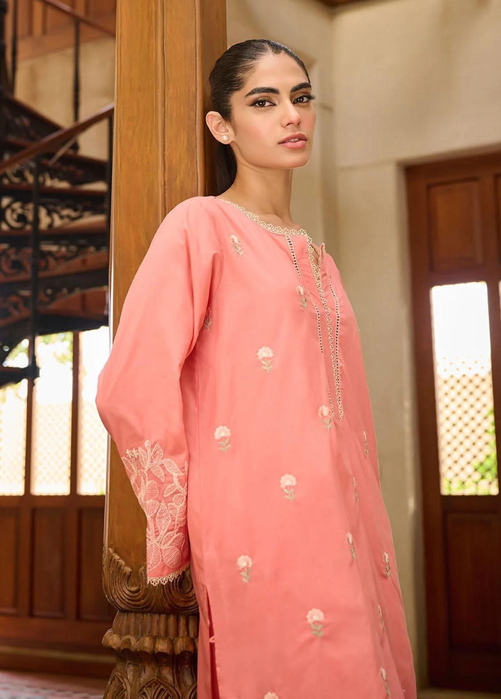 Dhanak Pret Embroidered Lawn 2 Piece DHK23F DC-2193 PEACH