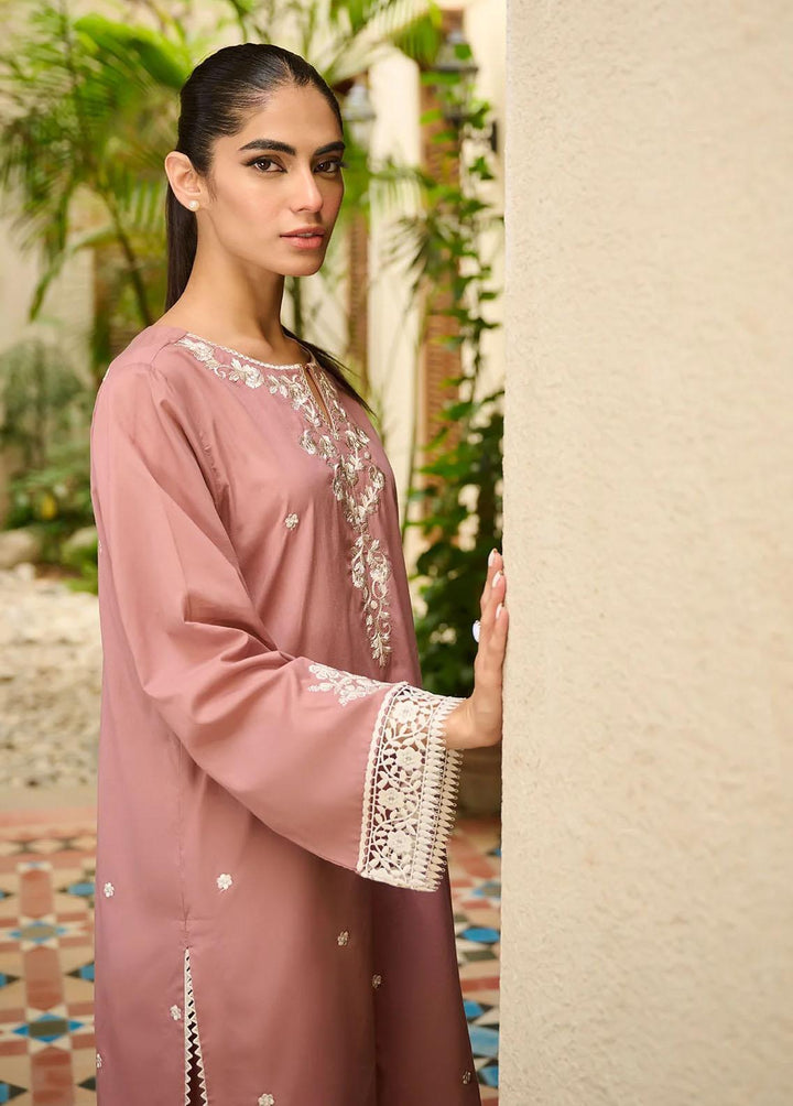 Dhanak Pret Embroidered Lawn 2 Piece DHK23F DC-2195 MAUVE