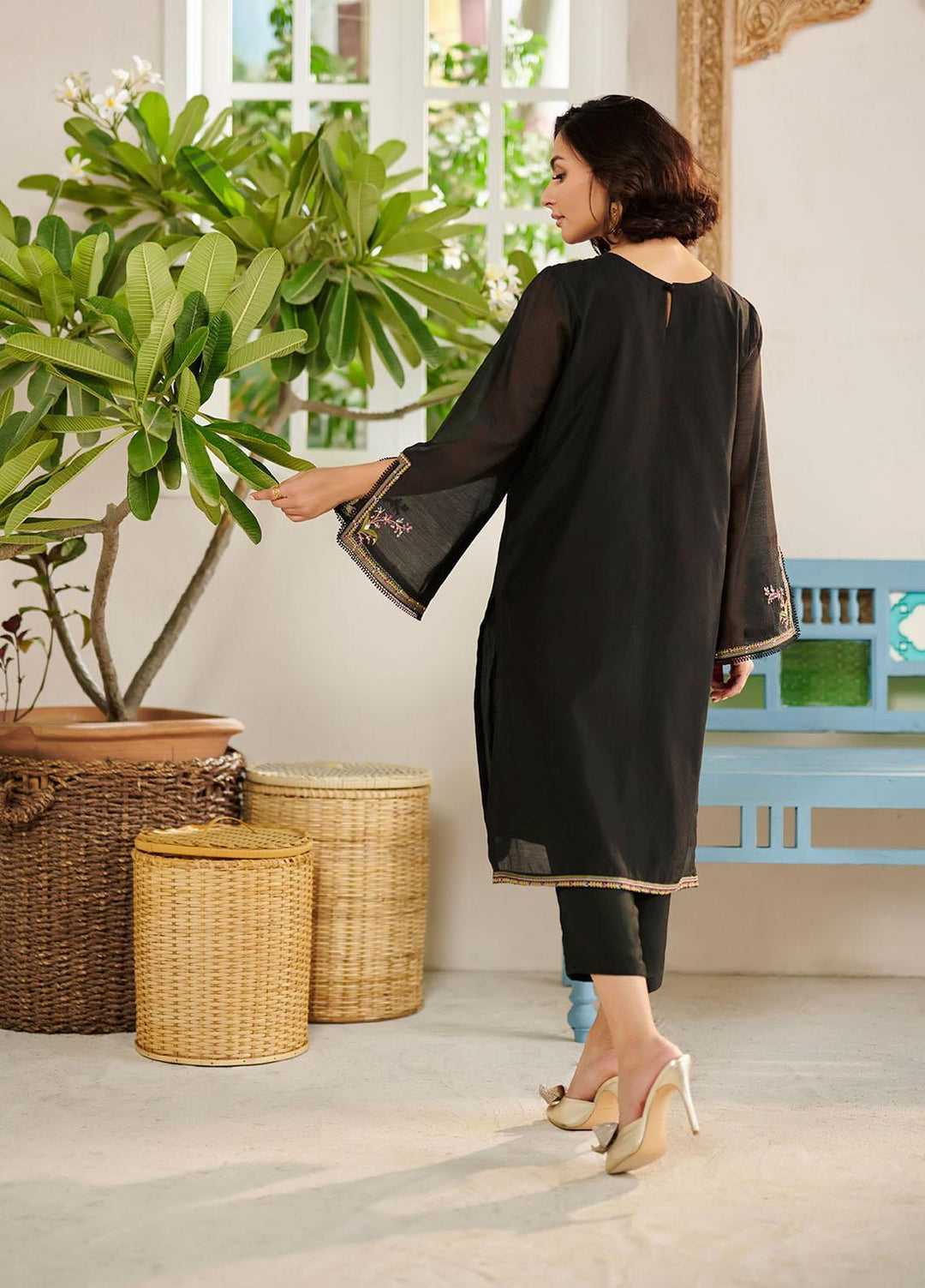 Dhanak Festive Pret  Cotton 2 Piece Suit DC-2088 BLACK