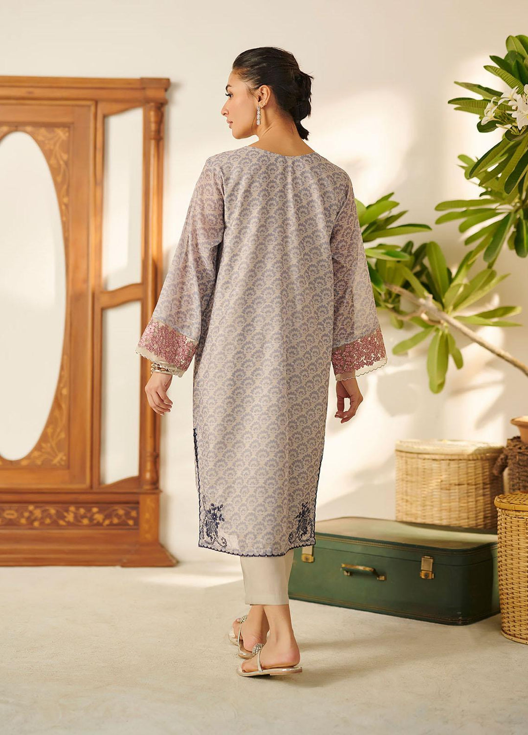 Dhanak Festive Pret  Cotton 2 Piece Suit DC-2093 L.GREY