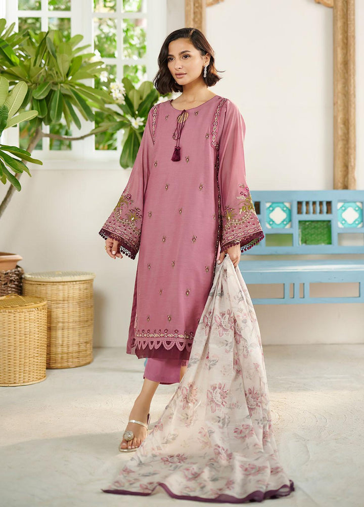 Dhanak Festive Pret  Cotton 3 Piece Suit DC-2087 MOUVE