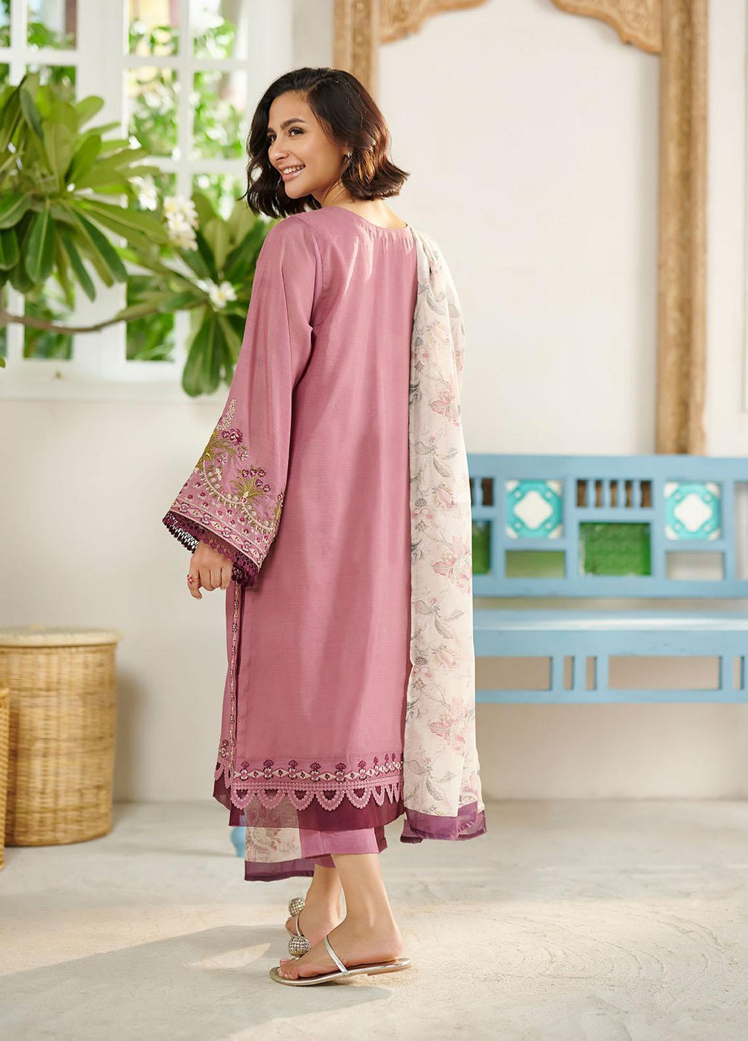 Dhanak Festive Pret  Cotton 3 Piece Suit DC-2087 MOUVE