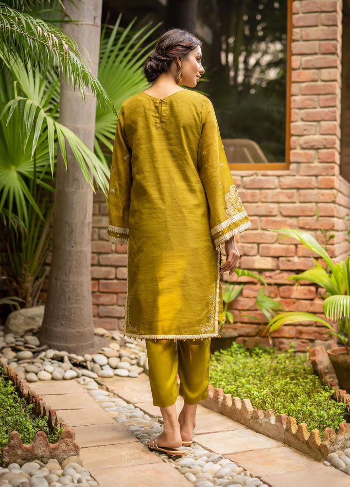 Dhanak Festive Pret Embroidered Munar 2 Piece Suit DC-2105 GREEN