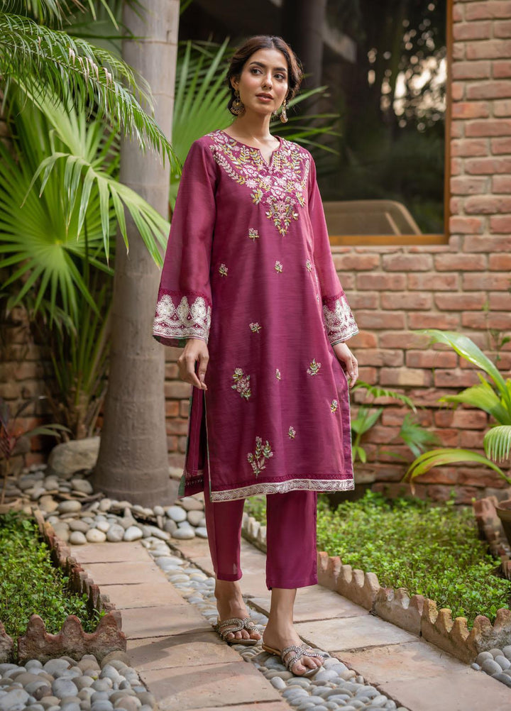Dhanak Festive Pret Embroidered Munar 2 Piece Suit DC-2103 MAGENTA