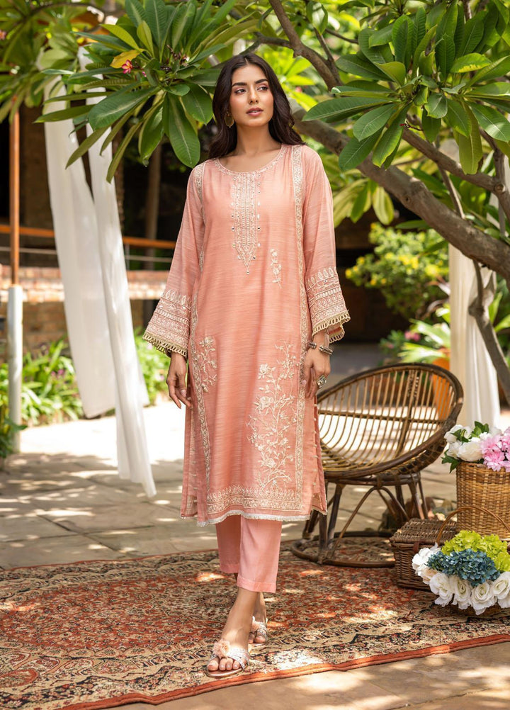 Dhanak Festive Pret Embroidered Munar 2 Piece Suit DC-2102 PEACH