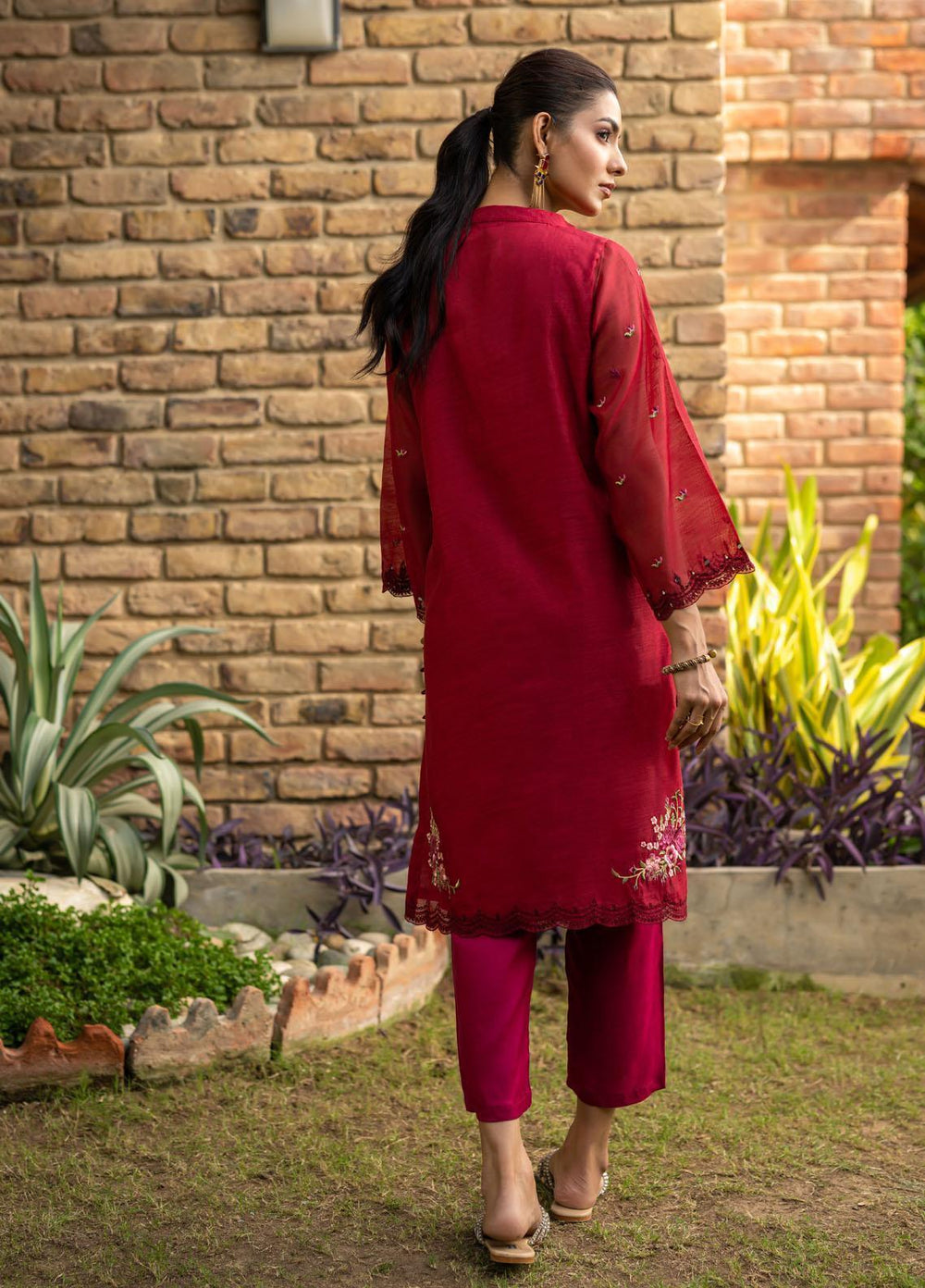 Dhanak Festive Pret Embroidered Munar 2 Piece Suit DC-2104 PINK