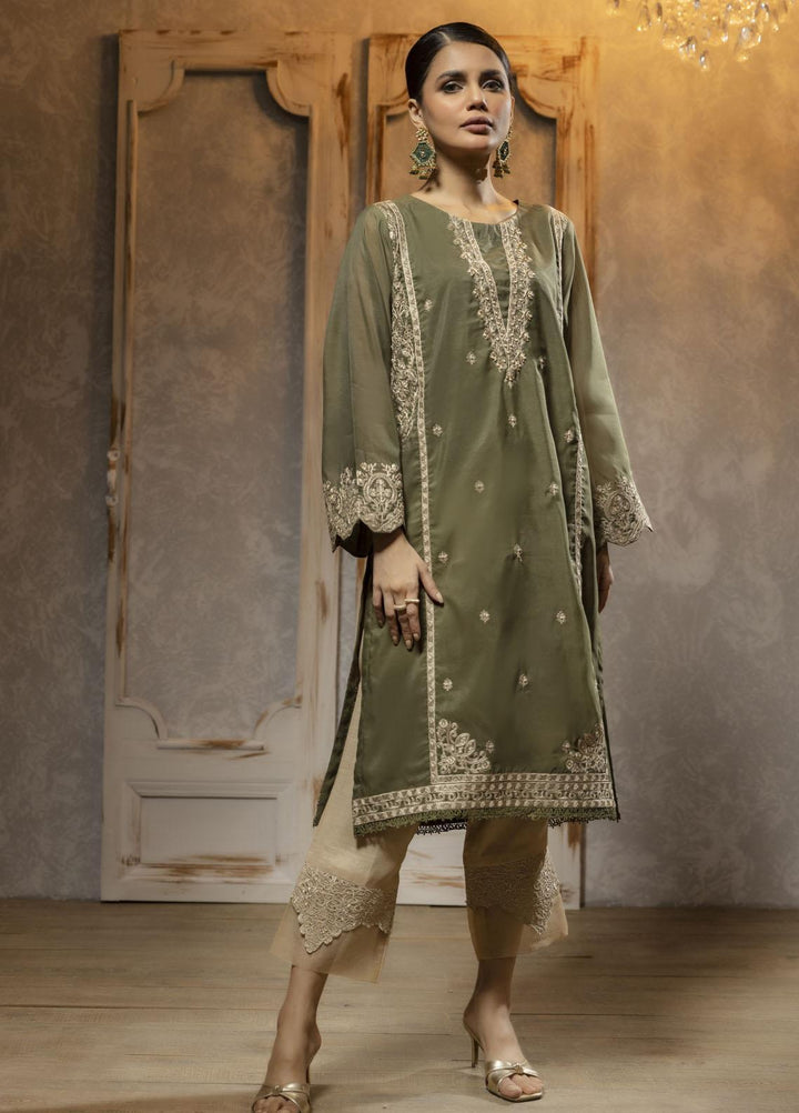Dhanak Luxury Pret  Cotton Shirt DA-1643 GREEN
