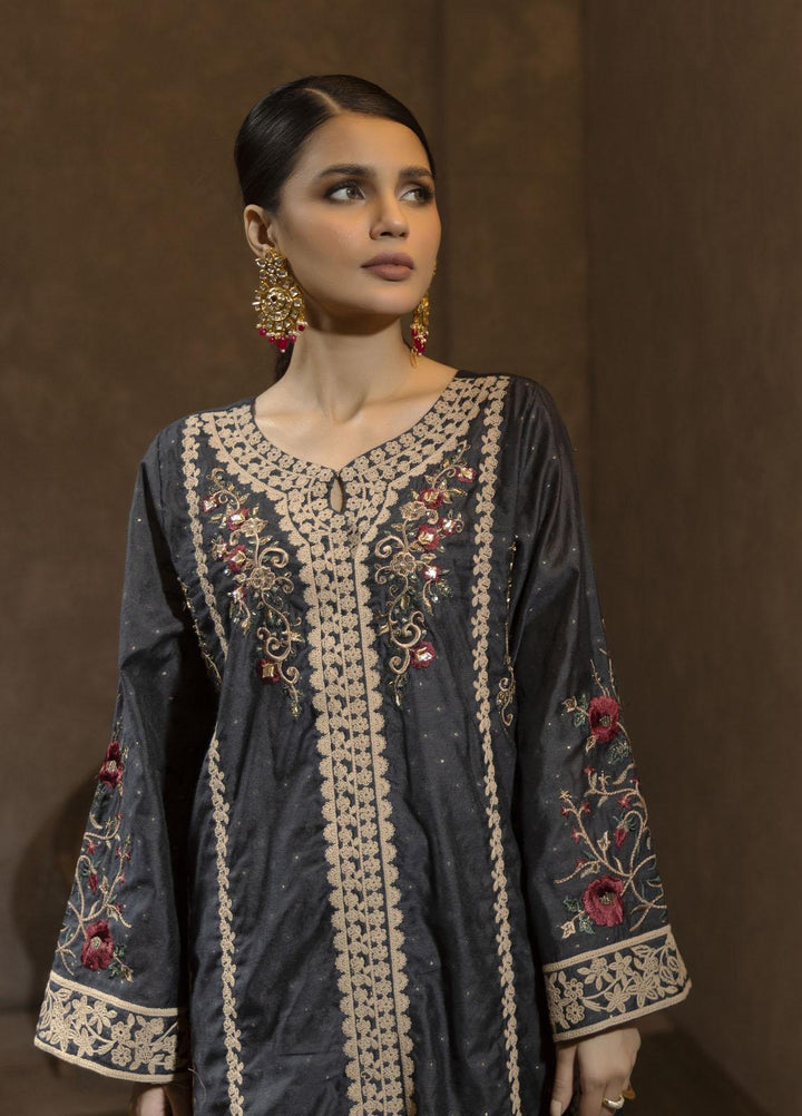 Dhanak Luxury Pret  Cotton Silk Shirt DA-1664 GREY