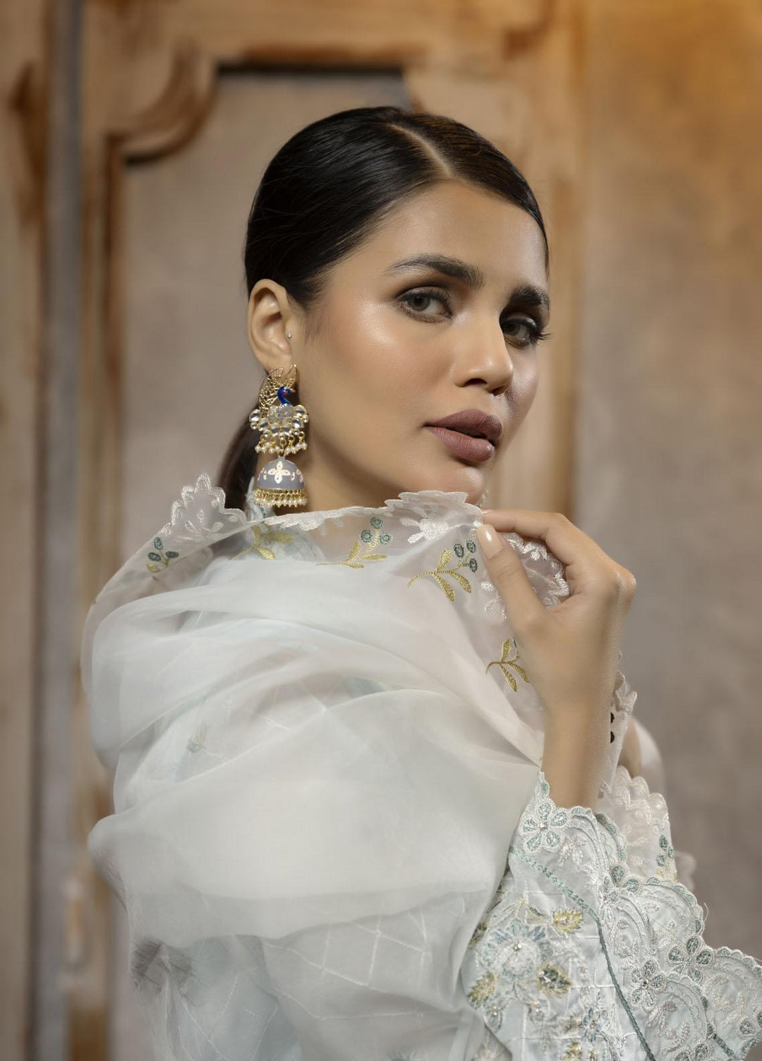 Dhanak Luxury Pret  Munar 2 Piece Suit DA-2065 SKY BLUE