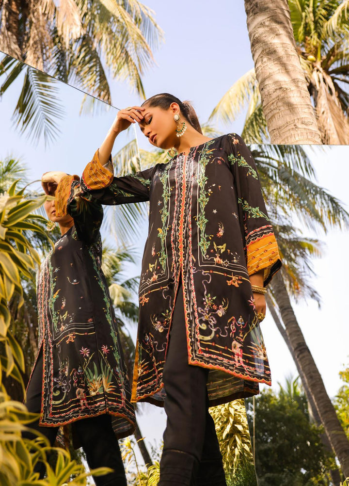 Dhanak Pret  Silk 2 Piece Dress DC-2138 BLACK