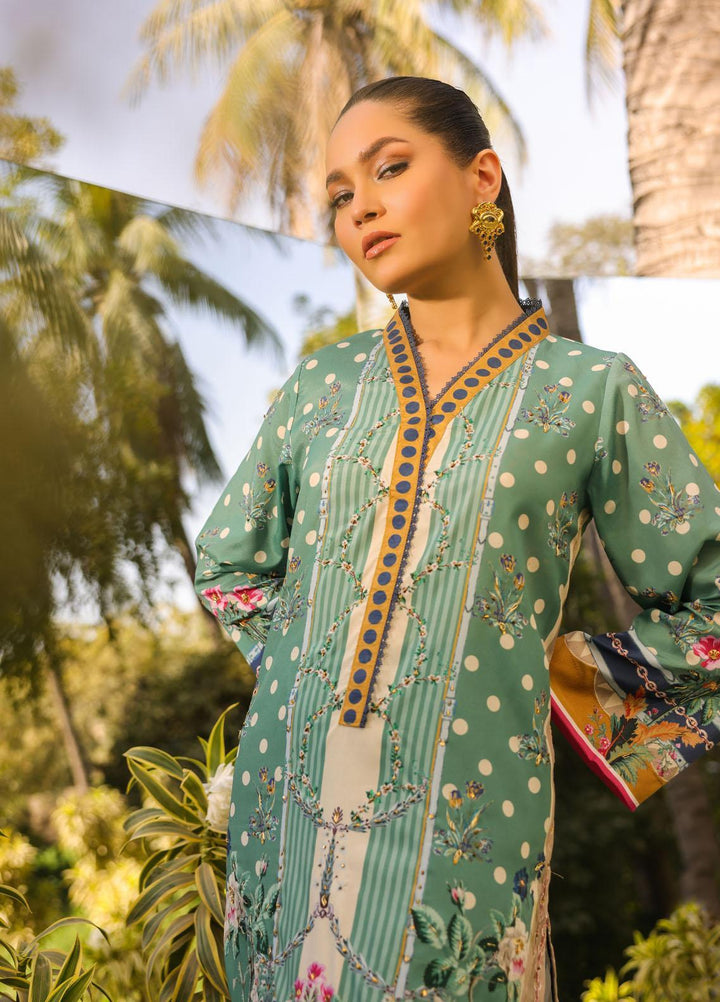 Dhanak Pret  Silk 2 Piece Dress DC-2139 GREEN