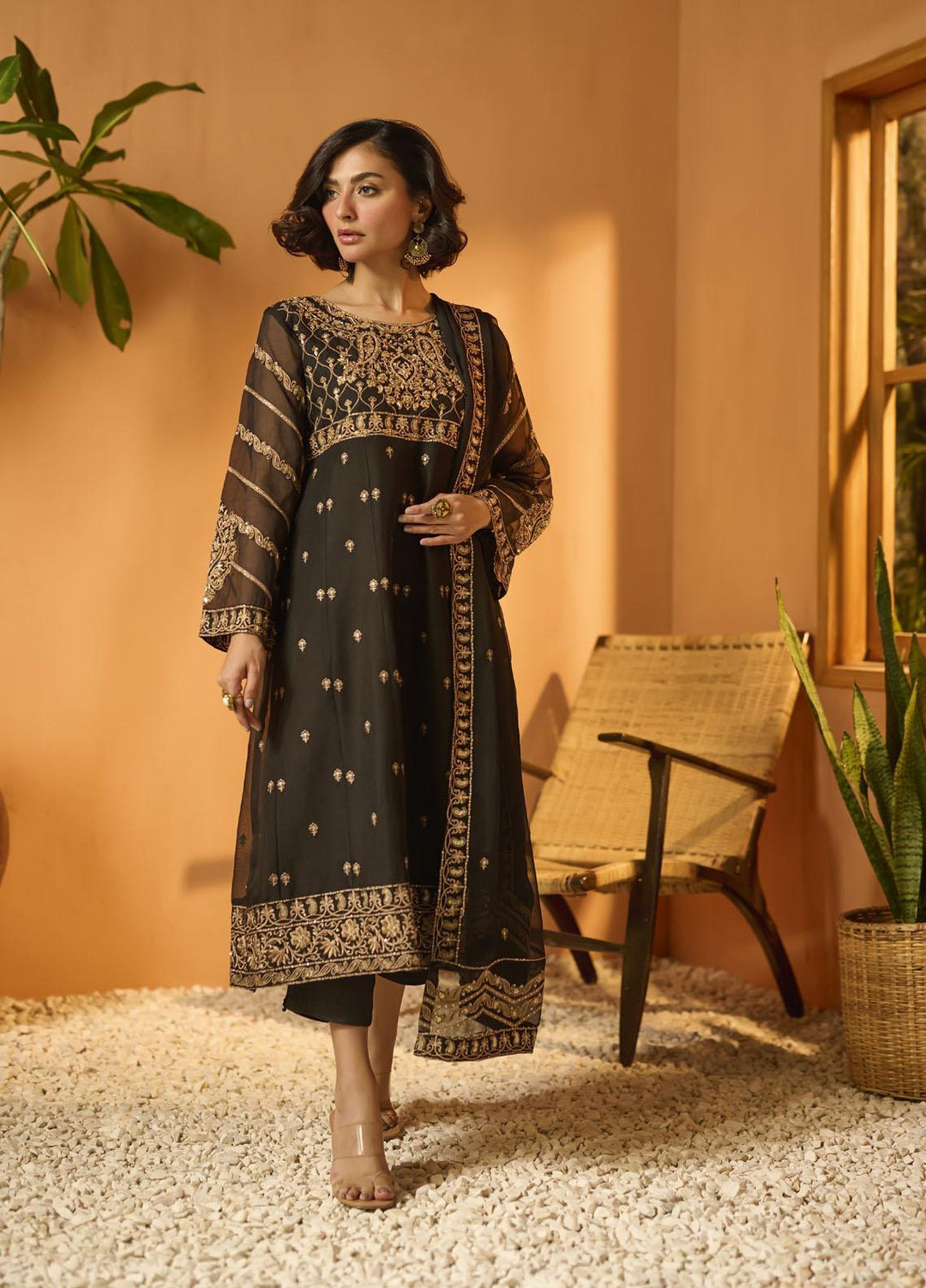 Dhanak Pret   3 Piece Suit DL-0225 BLACK