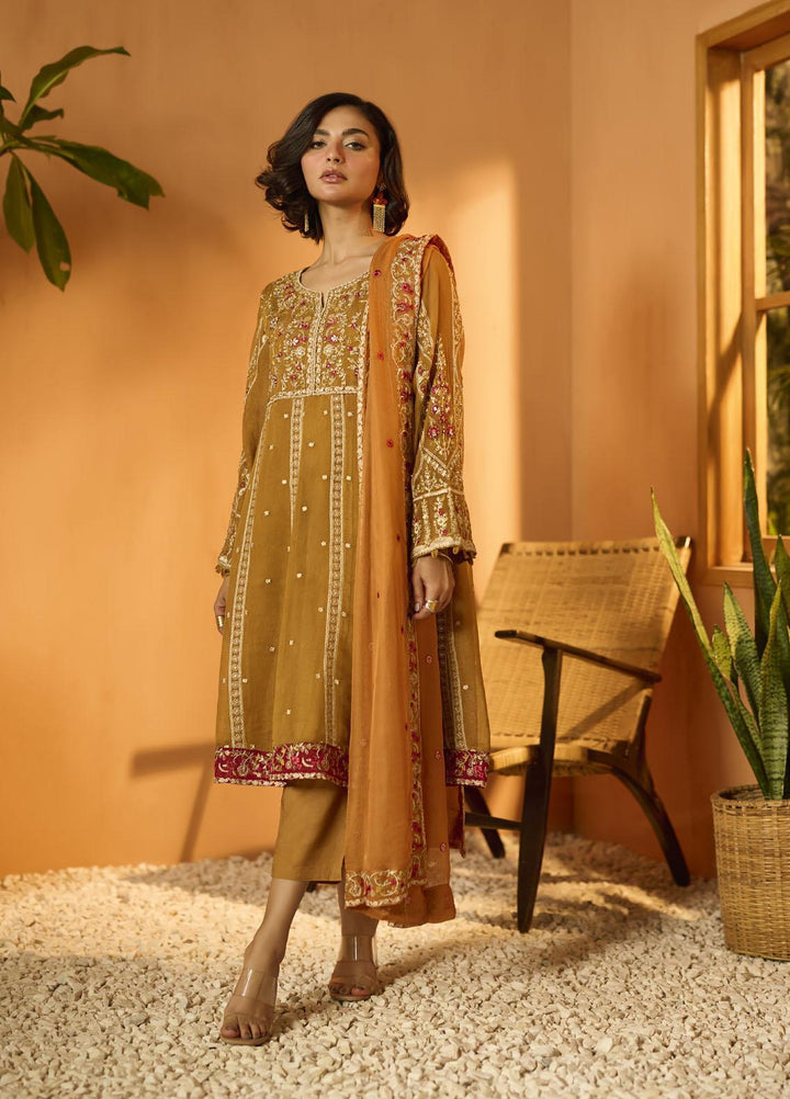 Dhanak Pret   3 Piece Suit DL-0226 YELLOW
