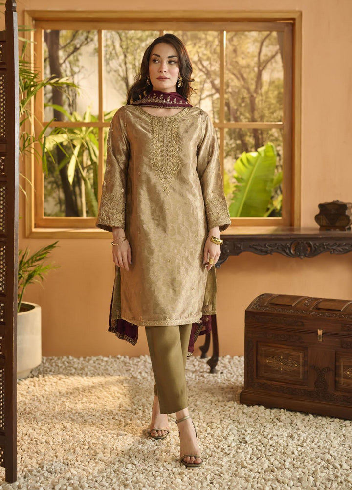 Dhanak Pret   3 Piece Suit DL-0197 BROWN