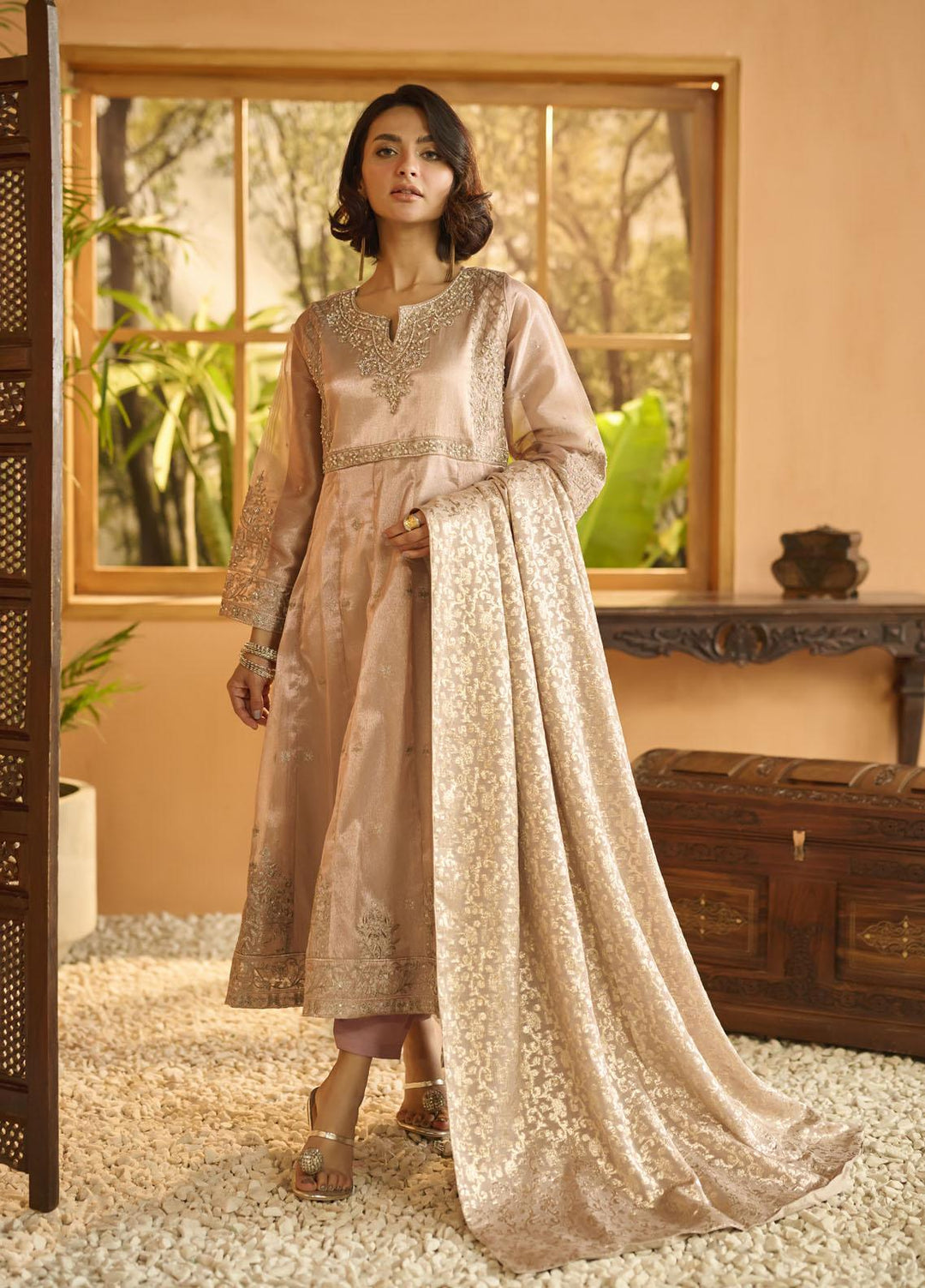 Dhanak Pret   3 Piece Suit DL-0216 MAUVE