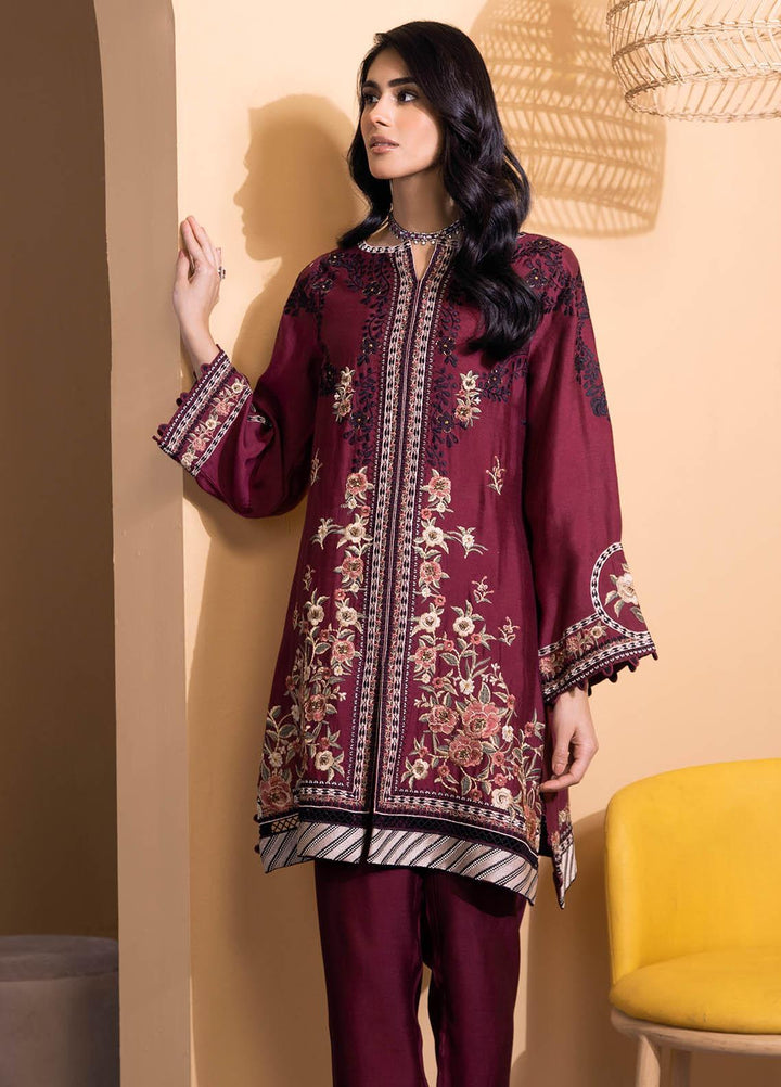 Dhanak Luxury Pret  Cotton Silk 2 Piece Suit DA-2115 PLUM