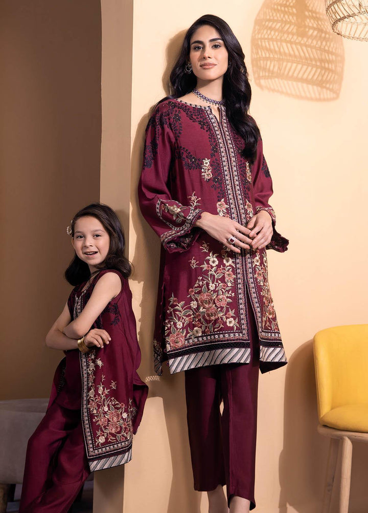 Dhanak Luxury Pret  Cotton Silk 2 Piece Suit DA-2115 PLUM