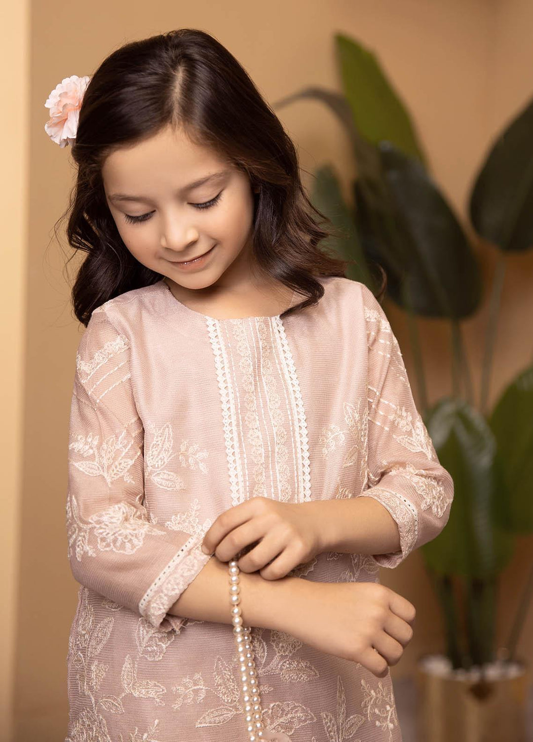 Dhanak Luxury Pret  Khaadi Net 2 Piece Suit DK-0146 PEACH