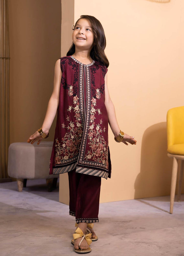 Dhanak Luxury Pret  Cotton Net 2 Piece Suit DK-0141 PLUM