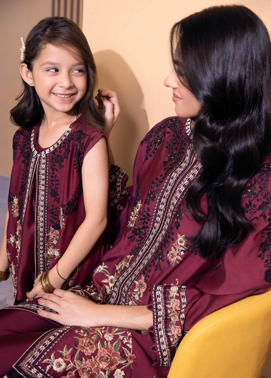 Dhanak Luxury Pret  Cotton Net 2 Piece Suit DK-0141 PLUM