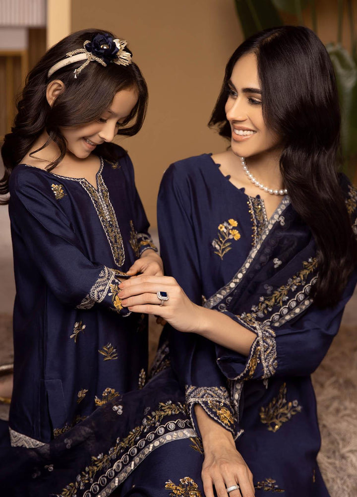 Dhanak Luxury Pret  Cotton Silk 2 Piece Suit DK-0144 NAVY BLUE