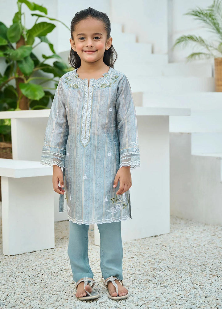 Dhanak Cotton Casual 2 Piece Suit for Girls - grey DHK23-MM2 DK-0156 GREY