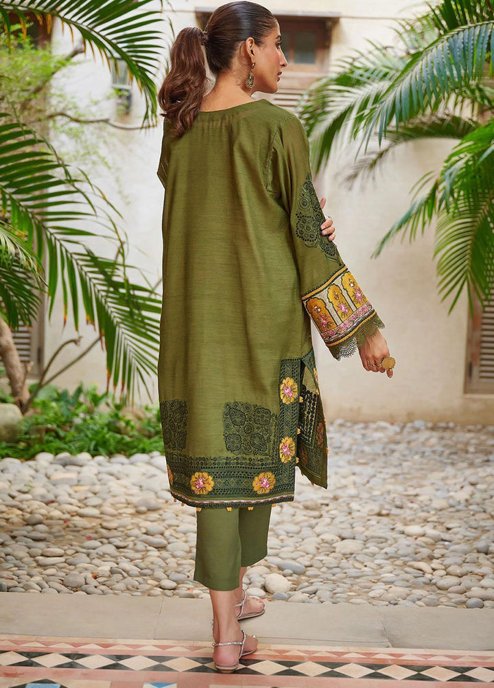 Dhanak Festive Pret Embroidered Cotton 2 Piece Suit DC-2049 DARK GREEN