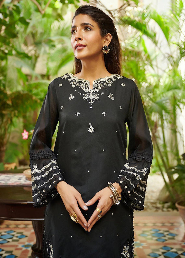 Dhanak Festive Pret Embroidered Cotton 2 Piece Suit DC-2047 BLACK
