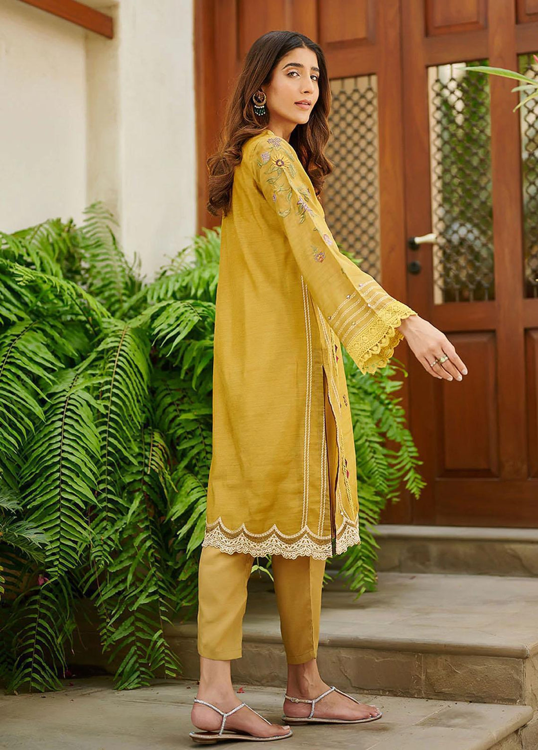 Dhanak Festive Pret Embroidered Cotton 2 Piece Suit DC-2052 GREEN
