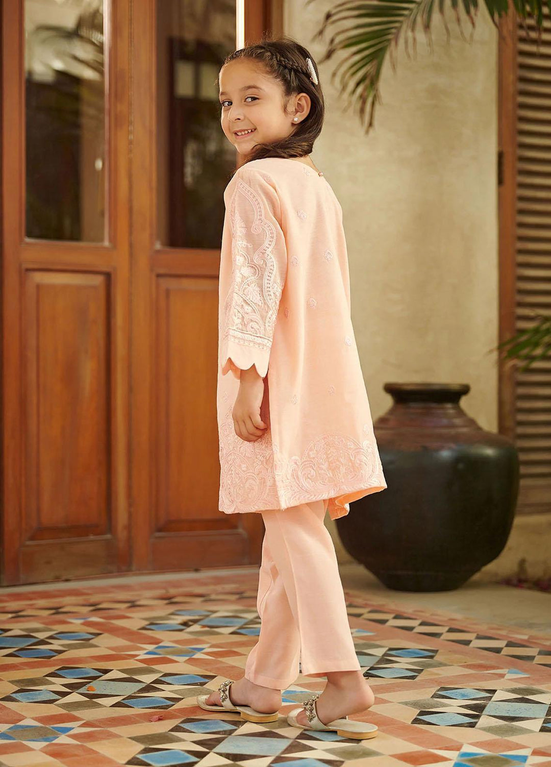 Dhanak Festive Pret Embroidered Cotton 2 Piece Suit DK-0120 PINK