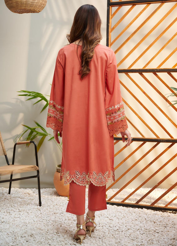 Dhanak Festive Pret Embroidered Lawn 2 Piece Suit DC-2043 ORANGE